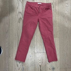 Ann Taylor LOFT Rose Color Skinny Crop Jeans